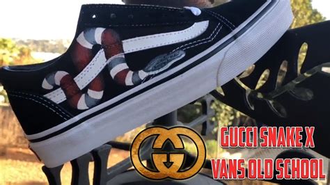 gucci snake on vans|GUCCI SNAKE x VANS OLD SCHOOL .